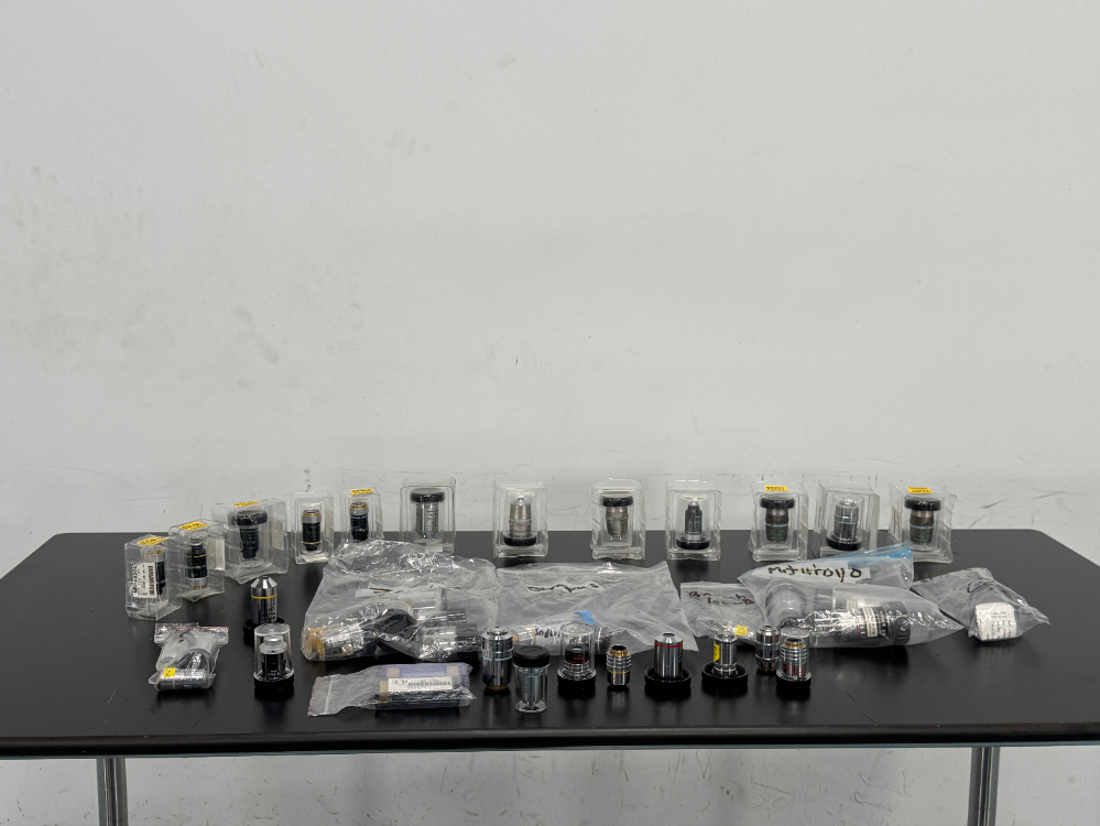 Image of Lot Of Microscope Objectives